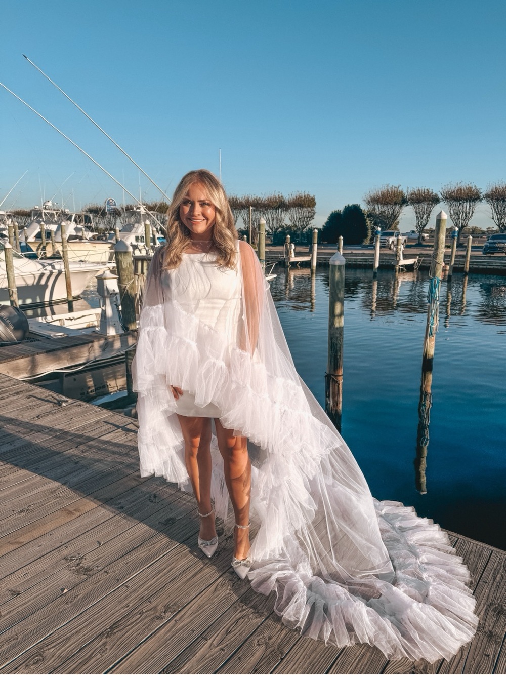 White Tulle Shawl